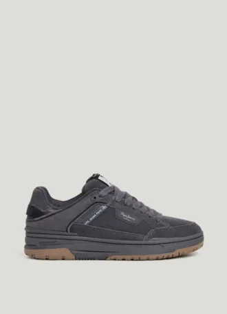 Sneakers med cupsole i mocka