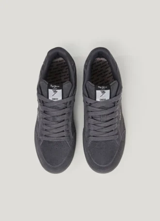 Sneakers med cupsole i mocka