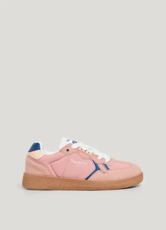 Sneakers med cupsole i mockaeffekt Sneakers med cupsole i mockaeffekt