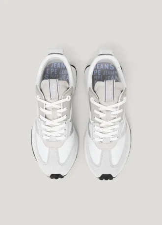 Sneakers med detaljer i mocka – Lucky