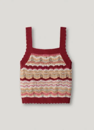 Stripad stickad topp