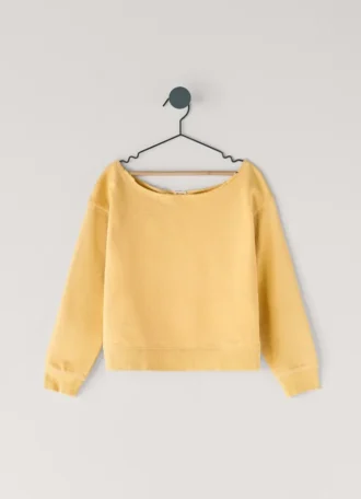 Sweatshirt med rund hals och avslappnad passform