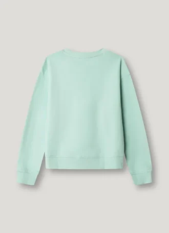 Sweatshirt med rund hals och avslappnad passform