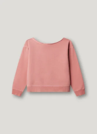 Sweatshirt med rund hals och avslappnad passform