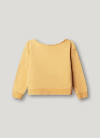 Sweatshirt med rund hals och avslappnad passform