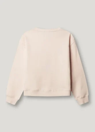 Sweatshirt med rund hals och avslappnad passform
