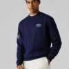 Sweatshirt med rund hals och avslappnad passform Sweatshirt med rund hals och avslappnad passform