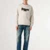 Sweatshirt med rund hals och normal passform Sweatshirt med rund hals och normal passform