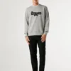 Sweatshirt med rund hals och normal passform