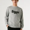 Sweatshirt med rund hals och normal passform