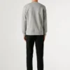 Sweatshirt med rund hals och normal passform