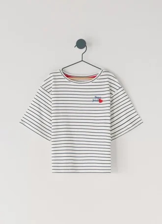 T-shirt med avslappnad passform och ränder