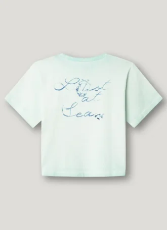 T-shirt med avslappnad passform och tryck på ryggen