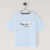 T-shirt med logotryck i avslappnad passform T-shirt med logotryck i avslappnad passform