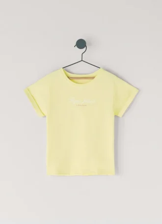 T-shirt med logotryck i avslappnad passform