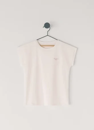 T-shirt med logotryck i avslappnad passform