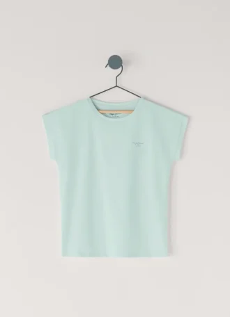 T-shirt med logotryck i avslappnad passform