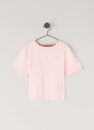 T-shirt med logotryck i avslappnad passform