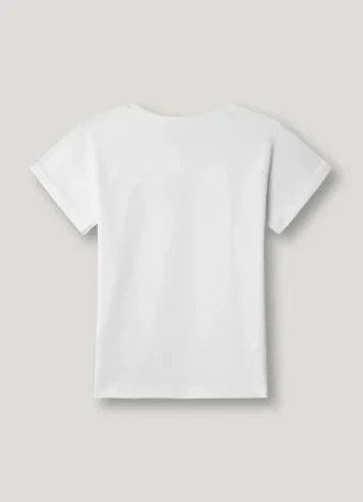 T-shirt med logotryck i avslappnad passform