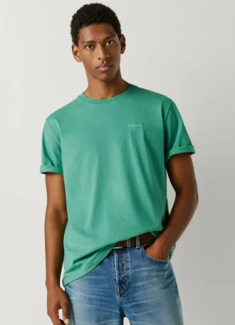 T-shirt med logotryck i normal passform T-shirt med logotryck i normal passform