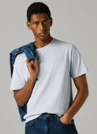 T-shirt med logotryck i normal passform T-shirt med logotryck i normal passform