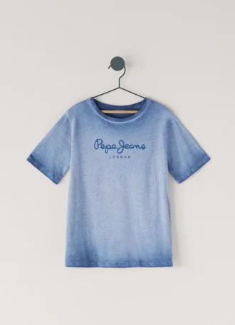 T-shirt med logotryck i normal passform