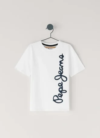 T-shirt med logotryck i normal passform