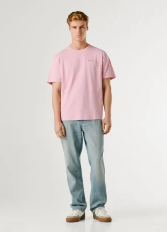 T-shirt med logotryck i normal passform T-shirt med logotryck i normal passform