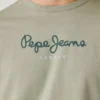 T-shirt med logotryck i normal passform T-shirt med logotryck i normal passform
