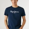 T-shirt med logotyp i normal passform T-shirt med logotyp i normal passform