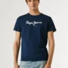 T-shirt med logotyp i normal passform T-shirt med logotyp i normal passform