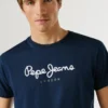 T-shirt med logotyp i normal passform T-shirt med logotyp i normal passform