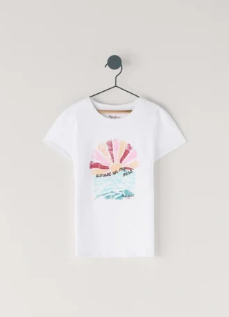 T-shirt med tryck i normal passform