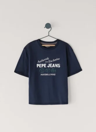T-shirt med tryckt motiv och avslappnad passform