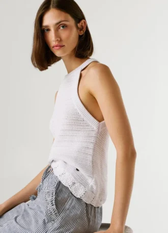 Virkad halterneck-top
