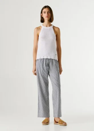 Virkad halterneck-top